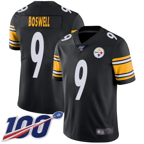 Men Pittsburgh Steelers Football #9 Limited Black Chris Boswell Home 100th Season Vapor Untouchable Nike NFL Jersey->women nfl jersey->Women Jersey